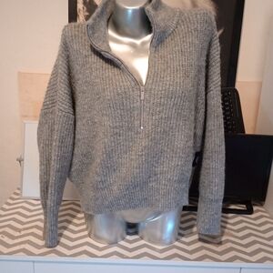 Calvin Klein Jeans Gray Turtleneck Sweater